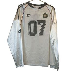 Streetwear Mesh Hockey Jersey Long Sleeve Graphic 07 Voestorm XL White NWT ✨